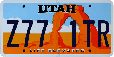 UT license plate Z771TR