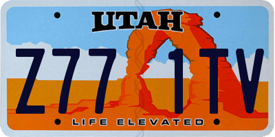 UT license plate Z771TV