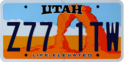 UT license plate Z771TW