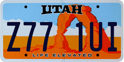 UT license plate Z771UI