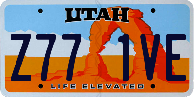 UT license plate Z771VE