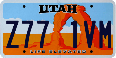 UT license plate Z771VM