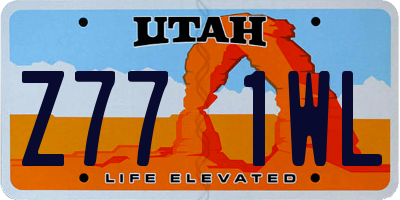 UT license plate Z771WL