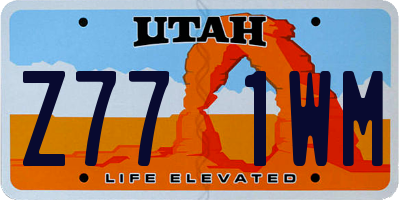UT license plate Z771WM