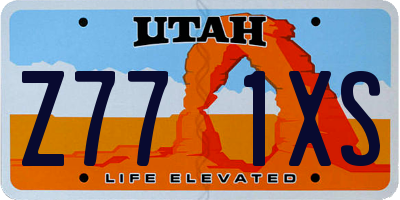 UT license plate Z771XS