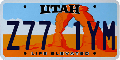 UT license plate Z771YM