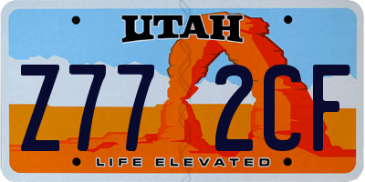 UT license plate Z772CF