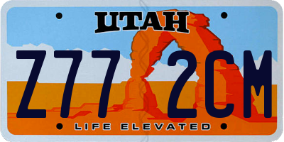 UT license plate Z772CM