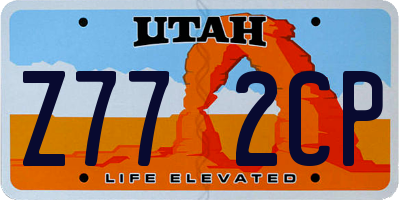 UT license plate Z772CP