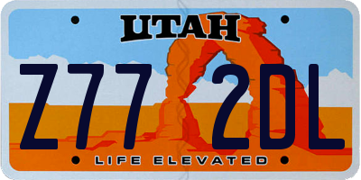 UT license plate Z772DL