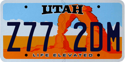 UT license plate Z772DM