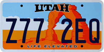 UT license plate Z772EQ