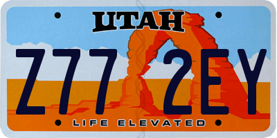 UT license plate Z772EY