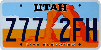 UT license plate Z772FH
