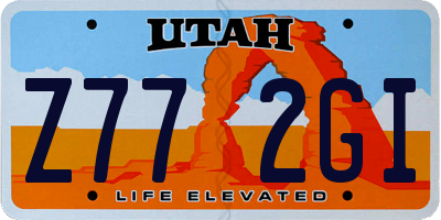 UT license plate Z772GI