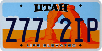 UT license plate Z772IP