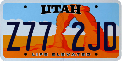 UT license plate Z772JD