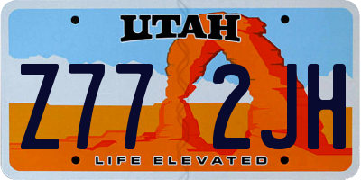 UT license plate Z772JH