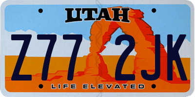 UT license plate Z772JK