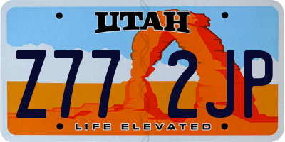 UT license plate Z772JP