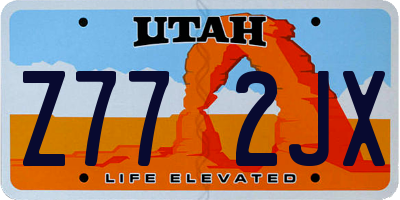 UT license plate Z772JX