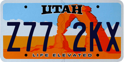 UT license plate Z772KX