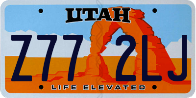 UT license plate Z772LJ