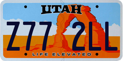 UT license plate Z772LL