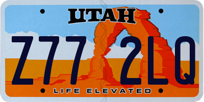 UT license plate Z772LQ