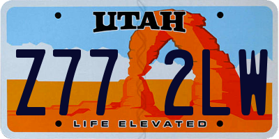 UT license plate Z772LW