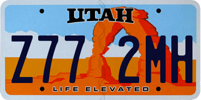 UT license plate Z772MH