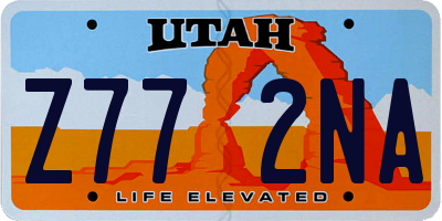 UT license plate Z772NA
