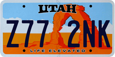 UT license plate Z772NK