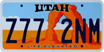 UT license plate Z772NM
