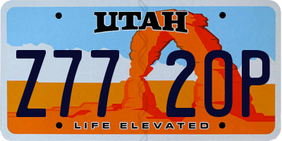 UT license plate Z772OP