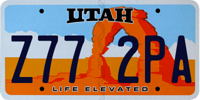 UT license plate Z772PA