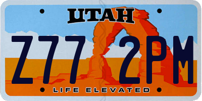 UT license plate Z772PM