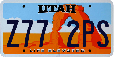UT license plate Z772PS