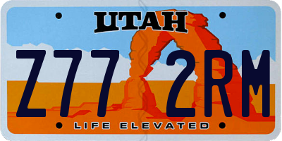 UT license plate Z772RM
