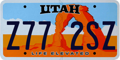 UT license plate Z772SZ