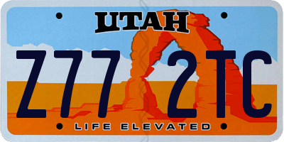 UT license plate Z772TC