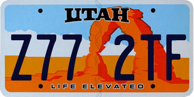 UT license plate Z772TF