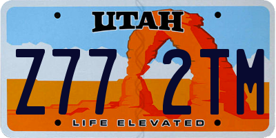 UT license plate Z772TM