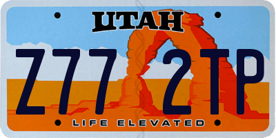UT license plate Z772TP