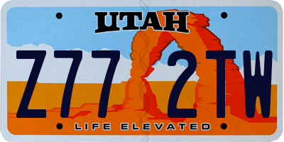 UT license plate Z772TW
