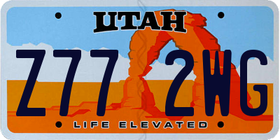 UT license plate Z772WG