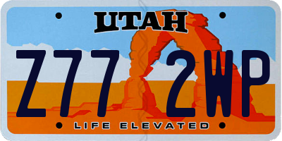 UT license plate Z772WP