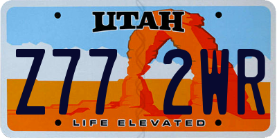UT license plate Z772WR