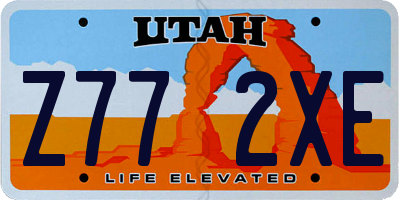 UT license plate Z772XE