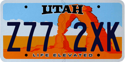 UT license plate Z772XK